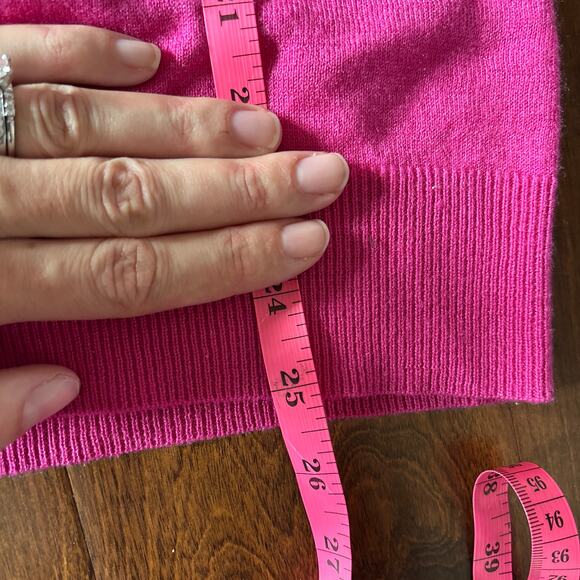 WORTH Women's L Cashmere-Silk Sleeveless Scoop Neck Knit Sweater Vest Pink 90s - Picture 6 of 6